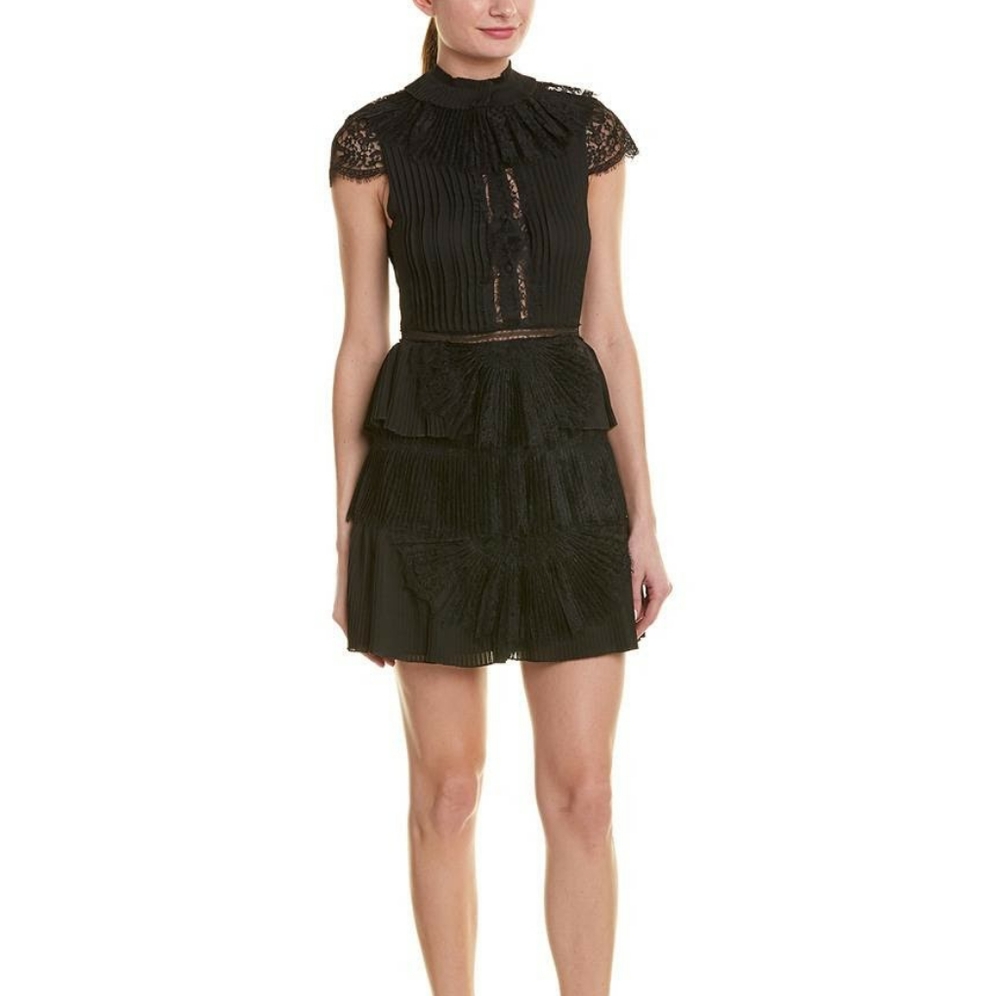 Alice + Olivia lace and chiffon dress